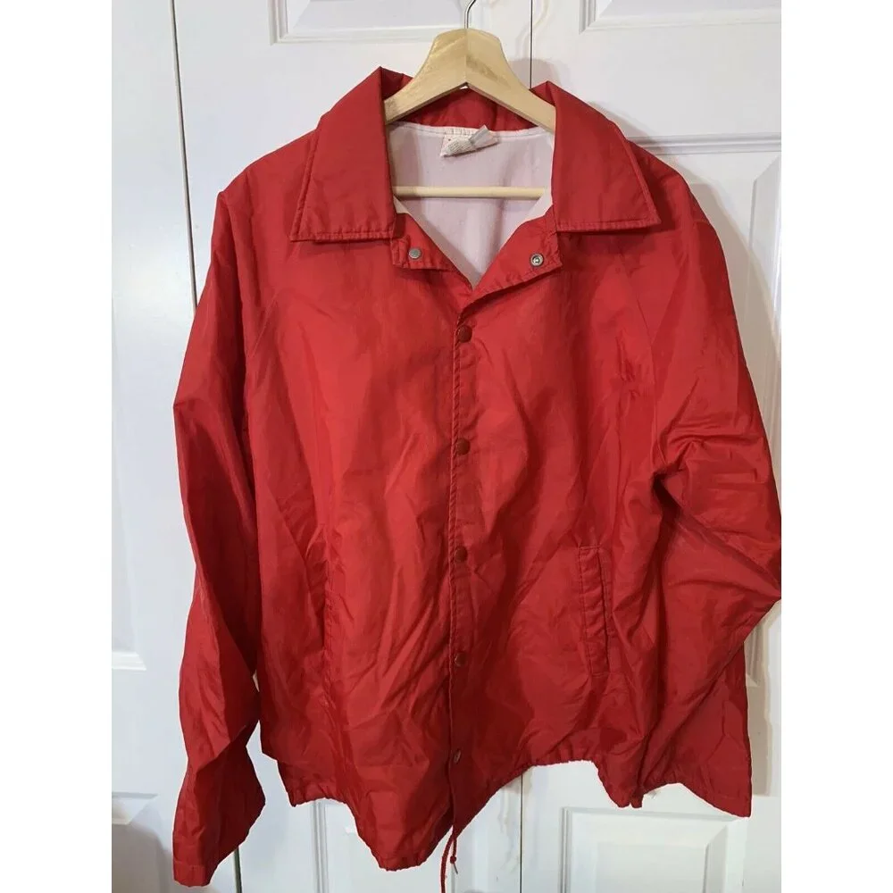 Vintage 90's Hartwell Continental Red Sox Jacket Windbreaker‎ Sz L Red Men’s